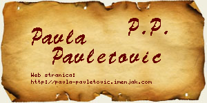 Pavla Pavletović vizit kartica
